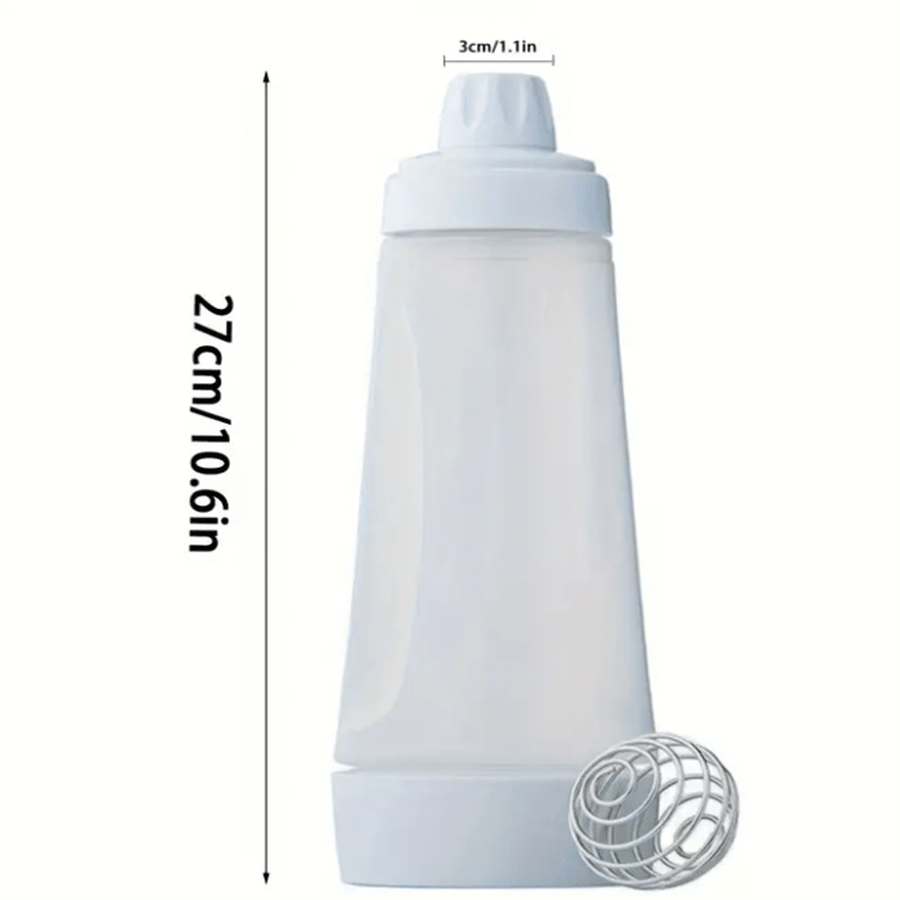 EasyPour Pancake Batter Dispenser With Blender Ball Perfect For Cupcakes, Muffins & Crepes