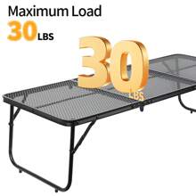Moosinily Moosinily Small Low Short Floor Protable Grill Table 3 FT Picnic Table Folding Table Metal Foldable Portable Outdoor BBQ For Beach Black 35.4*15.7*9.4 Inch