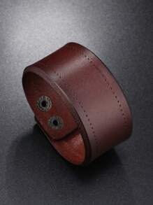 1piece 复古牛皮男士宽手链 - 手鍊 - 查看 11