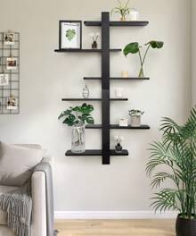 Sich hin- und herbewegende Regale für an der Wand befestigte Regaleinheit Alle Kiefernholz 3-Tier großes Moderne 20in,Regal für Schlafzimmer Wohnzimmer Büro Badezimmer Wohndekoration Speicher Pflanze Fotoanzeige