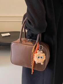 Hand Carrying Retro Fashion Bowling Bag Women 2024 Autumn Winter New Simple Versatile Handbag Luxury Small Square Bag