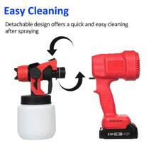 AYYUFE 1 X Paint Sprayer Cordless Paint Sprayer With 4 Nozzles 38000Rpm High Speed ​​3 Modes Adjustable Wide Use Rechargeable Paint Sprayer 10.43" X 10.24"