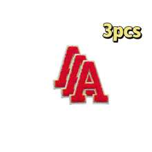 3 件 A-Z 3.15 英寸大号雪尼尔刺绣字母贴片，熨烫缝制字母贴片，用于衣服、夹克、帽子、书籍、背包的缝制贴花 - DIY 刺绣用品 - 白色 - 查看 180