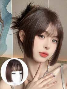 公主风宽边直刘海分层夹式接发假发爪夹发夹，学习用品，发饰 - 彩色 - 查看 3