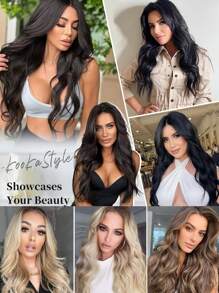 nimoki Clip In Long Curly Synthetic Hair Extension