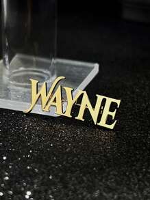 1pc Customized Stainless Steel Name Badge/Brooch, Personalized Jewelry Gift Suitable For Boy And Girlback To School Winter Gift Ideas Boy Girl Valentine's Day