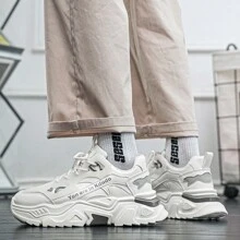 Zapatillas casuales de hombre con suela gruesa y plataforma retro, zapatos de moda versátiles y de tendencia, adecuados para todas las estaciones