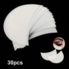 50 件/30 件无绒眼线保护垫 - 用于无污渍眼影应用的保护垫，易于清洁的假睫毛延长化妆工具 - 白色 - 查看 8