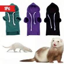 1pc/Áo vest dây nịt cho động vật nhỏ, Quần áo ngoài trời cho thú cưng Áo trùm đầu chồn, Dây nịt thủ công cho chuột đồng, chuột, kỳ nhông, rồng con, chồn, Mềm mại - Nhiều màu - Xem 6