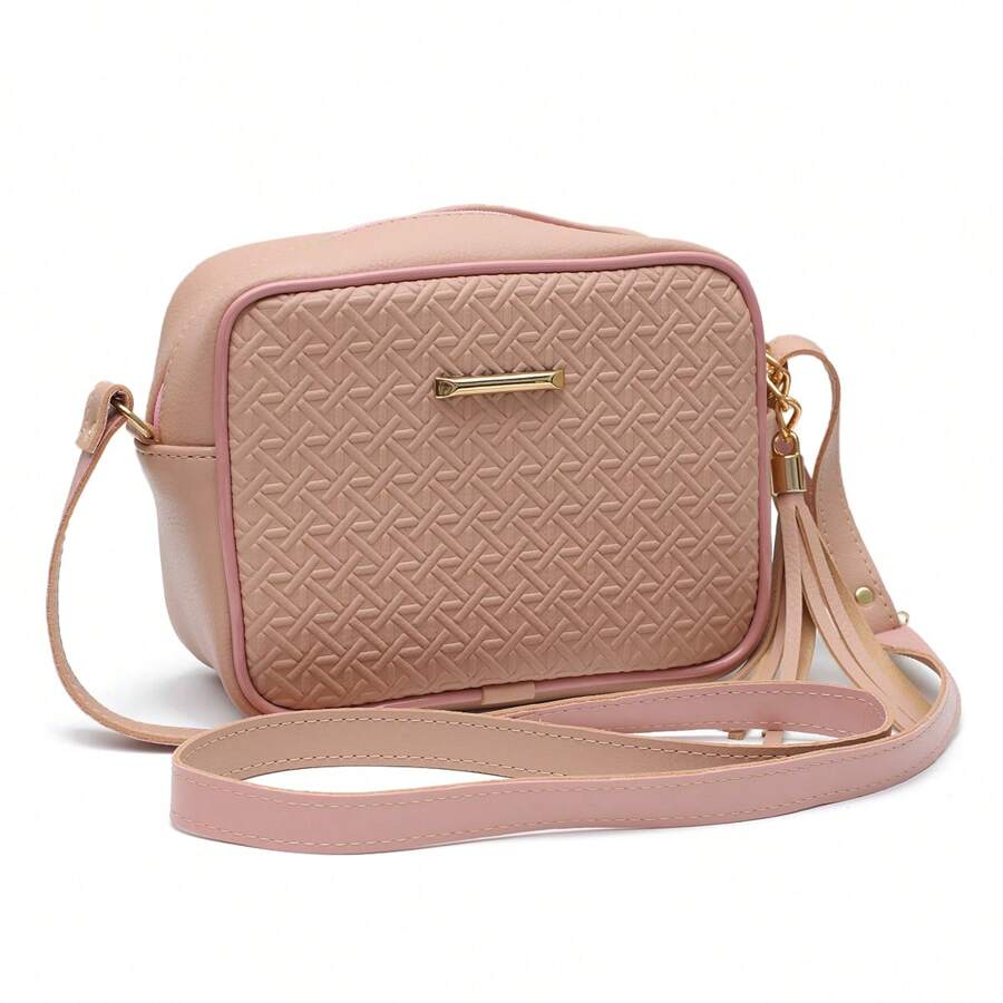 Women's Small Crossbody Bag With Shoulder Strap Party - Màu hồng gỉ - Xem 1