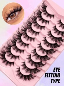 Asiteo 9 Pairs Cat Eye False Eyelashes - Natural & Lengthening, Creates Alluring Winged Effect - Reusable, Easy To Apply - Cat Eye Lashes - View 5