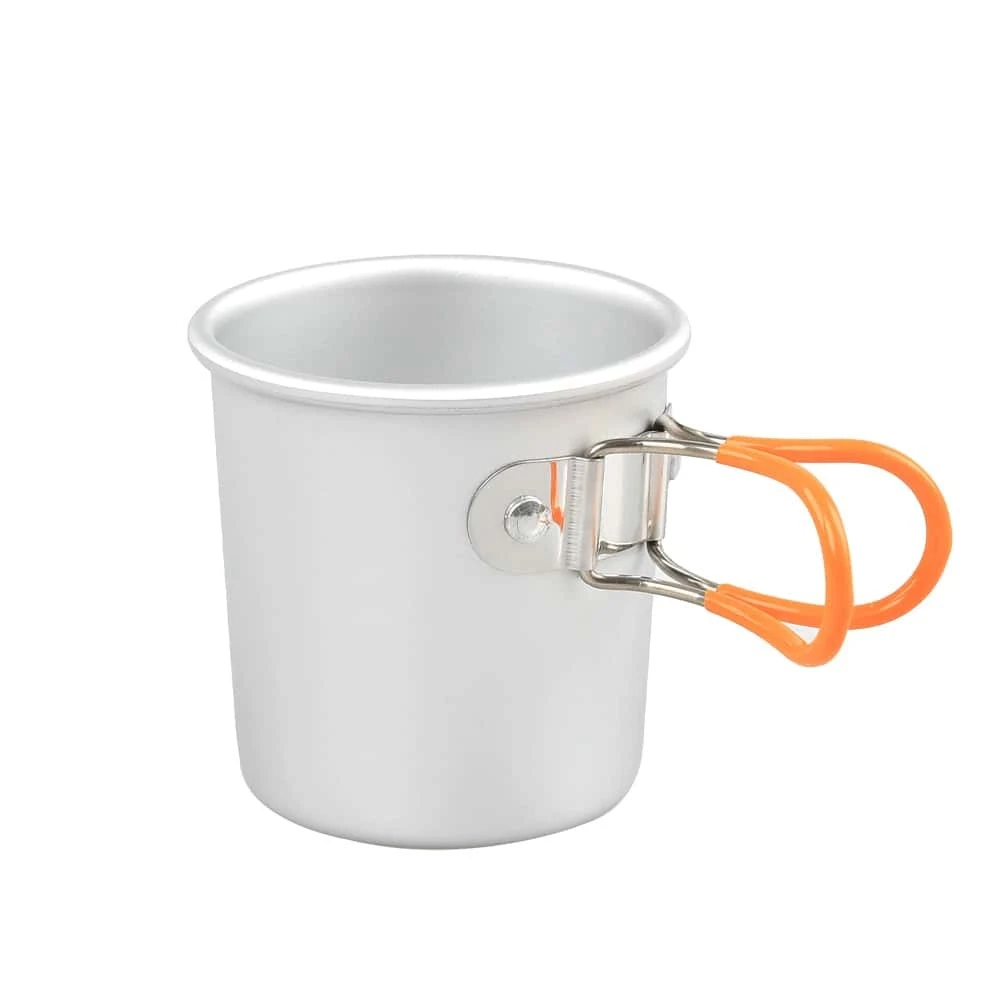 1pc Outdoor Camping Folding Aluminum Portable Coffee Mug, Alloy Beer