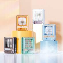 Mini Air Conditioner Cooler Fan Humidifier Portable Usb With Led - Quả cam - Xem 1