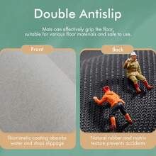 Thảm phòng tắm khô nhanh - Thảm phòng tắm siêu mỏng có lớp lót cao su cho sàn phòng tắm - Thảm tắm chống trượt có thể giặt được, vừa vặn dưới cửa - Trước bồn rửa, bồn tắm, vòi hoa sen, bồn cầu - Nhiều màu - Xem 4