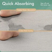 Thảm phòng tắm khô nhanh - Thảm phòng tắm siêu mỏng có lớp lót cao su cho sàn phòng tắm - Thảm tắm chống trượt có thể giặt được, vừa vặn dưới cửa - Trước bồn rửa, bồn tắm, vòi hoa sen, bồn cầu - Nhiều màu - Xem 5