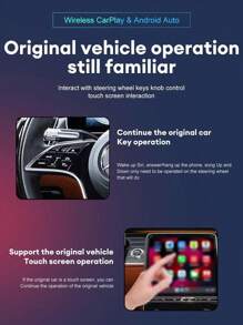 1pc Black Wireless Android Auto Box, Wired To Wireless Android Auto System Connecter - Black - View 9