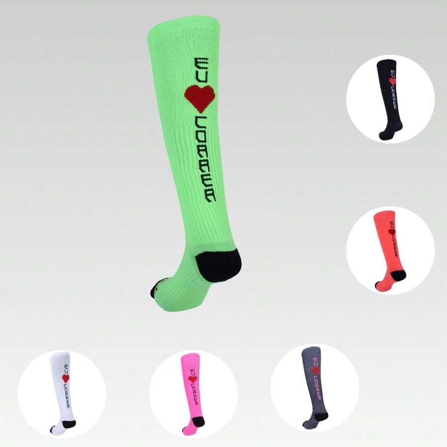 Professional Compression Running Socks Marathon High Performance - 綠色 - 查看 1