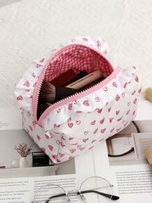 1 estojo organizador de viagem para eletrônicos com estampa floral, bolsa de transporte para itens essenciais de viagem, para cabo, cabo de carregamento, disco rígido externo, carregador portátil para negócios, viagens, escola, faculdade, material escolar de escritório, acessórios escolares, volta às aulas, estudantes universitários