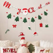 1set/1pc Christmas Party Decoration Felt 3D Cute Hanging Banner, Halloween, Halloween Decoration - Multicolor - View 7
