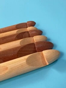 Gancho de ganchillo de bambú de tamaño grande / Gancho de ganchillo de barra de hielo grueso / Gancho de ganchillo de bambú con forma de cola de gato / Gancho de ganchillo para lana de cama para gatos / Gancho de ganchillo para lana súper gruesa de Islandia, 15mm/20mm/25mm - Multicolor - Ver 4