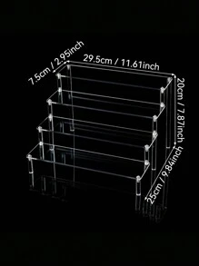 1pc Clear Multi-Purpose Display Rack - 1-5 Layers Transparent Storage For Perfumes, Cosmetics, Desserts, Handmade Anime Car Models And Blind Boxes - Acrylic Cologne Stand, Cupcake Holder - Perfect For Amiibo And POP Figurines, Food And Dessert Showcase, Cosmetics Supplier Item - Ideal Christmas And Halloween Present