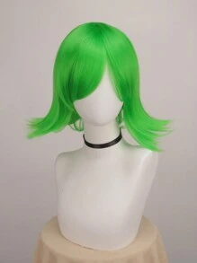 厌恶绿色鲍勃假发女孩蓝色动漫假发女士耐热合成角色扮演服装派对假发 - 薄荷綠 - 查看 1