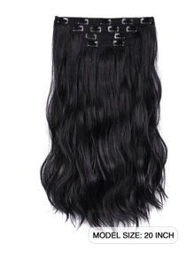 nimoki Clip In Long Curly Synthetic Hair Extension