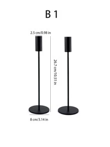 Europejski Retro Czarny Metalowy Świecznik Zestaw 6, Odpowiedni Na Wesela, Przyjęcia, Romantyczne Kolacje, Festiwale, Boże Narodzenie, Bary, Przyjęcia, Dekoracje Domu Świeczniki