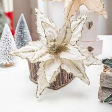 Decoración de árbol de Navidad, flor cálida y elegante, decoración clásica navideña adecuada para ventanas, puertas, paredes, Día de San Valentín, regalo - Multicolor - Ver 1