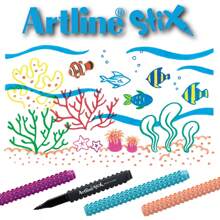 Artline StiX Brush Markers | AP Certified Safe For Kids | Washable From Most Clothes | ETX-F | Flexible Brush Nib Creates Unique Wide & Fine Lines