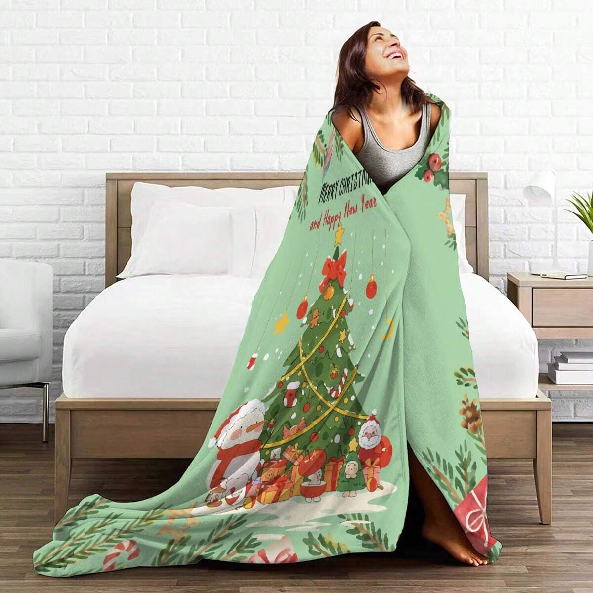 1 PC Cute Christmas Know Me Series Soft Wool Blanket, Halloween Themed