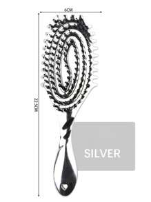 1 件带手柄的椭圆形气垫梳，小麦秸秆材质定义造型刷，顺发刷，专业发型梳，弹跳卷发定义造型刷梳，适合卷发、直发、女士、儿童 - 彩色 - 查看 10