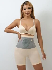 1pc 2024 New High Waisted Shaping Leggings For Women, Suitable For Daily Running, Yoga, Sports Cycling, Slimming Tight Lifting Pants - Apricot - View 3