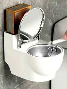 1pc Toilet-vormige asbak met deksel, modieuze overdekte asbak, toilet-asbak beste geschenken