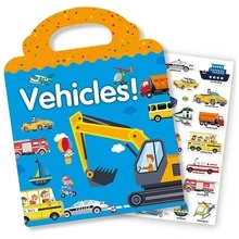 Reusable Children Sticker Book, Kids Ocean Animal & Vehicle Exploration Stickers, Portable Toddler Gel Sticker Activity Book, Ocean Wildlife & Vehicle Learning Sticker Set - Multicolor - View 15