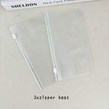 A6 泡泡蝴蝶结活页预算计划器，12 张纸张，2 个拉链袋，活页夹笔记本套装，学校用品 - 無色 - 查看 9