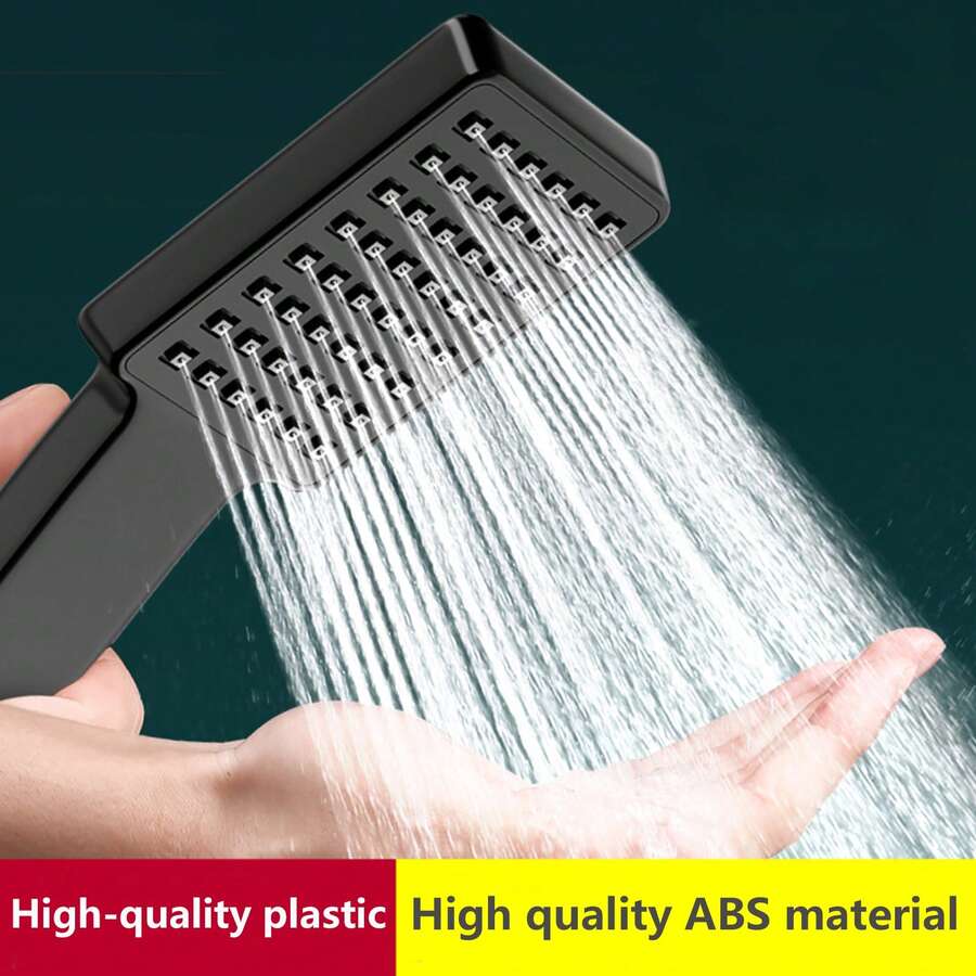 1 vòi sen cầm tay màu đen, tiết kiệm nước, chức năng đơn, vòi sen phun có thể điều chỉnh, phụ kiện phòng tắm đa năng, vòi sen phun mưa áp suất cao cho phòng tắm, máy nước nóng, vòi nước