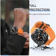 Tempered Glass+Case Compatible With Samsung Galaxy Watch 7 47mm Ultra Cover Hard PC Bumper Screen Protector Compatible With Galaxy Watch 7 47mm Ultra Accessories - Multicolor - View 3