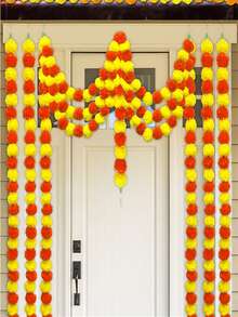 1 件多色万寿菊戒指，适用于婚礼、生日和单身派对，用于万圣节、复活节、亡灵节和排灯节等节日装饰，以及家庭派对装饰、圣诞节 - 橙色和黃色 - 查看 4