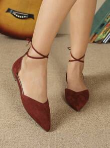 Fashionable Square Toe Pointed Toe Flats, Versatile Design Suitable For Dress, Skirt And Everyday Wear, Women