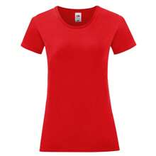 Fruit of the Loom Girls Iconic 150 T-Shirt (Red) - Red - View 1