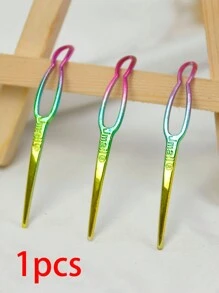 CECILLIA WIG 1pc Stainless Steel Bristle Hair Comb For Curly Hair, Professional Sculpting Tool For Braiding And Weaving, Durable Hair Needle For Dreadlocks And Extensions.,Hair Accessories