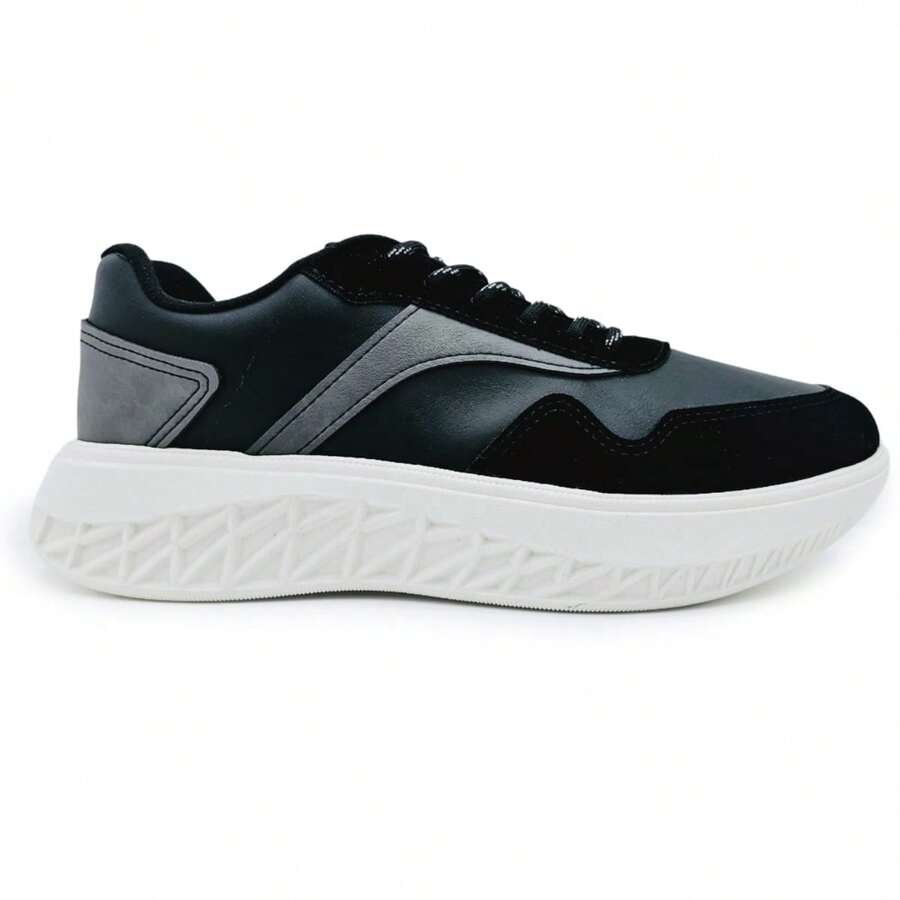 BRsport Men's Elevated Casual Sneakers Gain 4cm In Height - màu đen - Xem 1