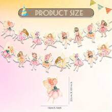 16 Piezas Pancarta de Fiesta de Hadas Decoraciones de Pancartas de Hadas para Fiesta de Cumpleaños de Hadas, Suministros para Baby Shower con Tema de Cuento de Hadas, Navidad
