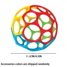 Soft Baby Rattle Grab Ball With Bell, Early Education Sensory Toy (Random Color) - Multicolor - View 16