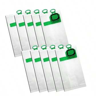 10 Dust Bags, Efficient Dust Bag Replacement Compatible With Vorwerk VK140 VK150 VK 140 Garbage Bag FP140 Bo Speed Compatible With Kobold Vacuum Robot/Handheld Vacuum Cleaner Accessories