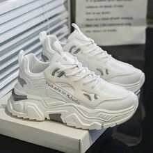 Zapatillas casuales de hombre con suela gruesa y plataforma retro, zapatos de moda versátiles y de tendencia, adecuados para todas las estaciones