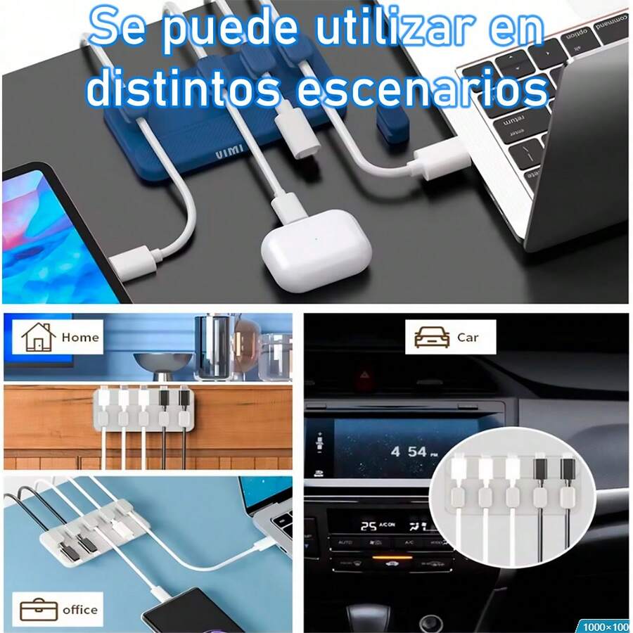 Organizador De Cables Magnético Para Escritorios Y Mesas Moda de