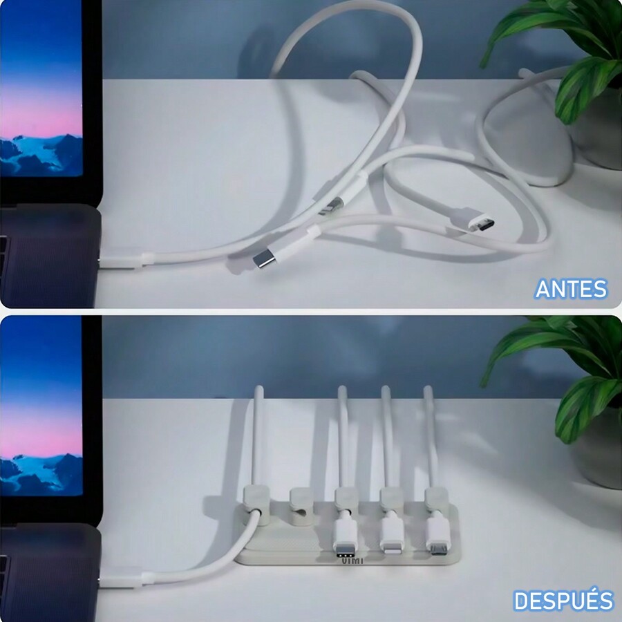 Organizador De Cables Magnético Para Escritorios Y Mesas Moda de