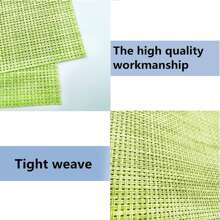 4pcs Interwoven Woven Vinyl Non-Slip Insulated Placemats Silver PVC Easy To Clean Premium Plastic Placemats, Heat Resistant Non-Slip Placemats For Dining Room Table, Kitchen Table Placemats - Multicolor - View 9